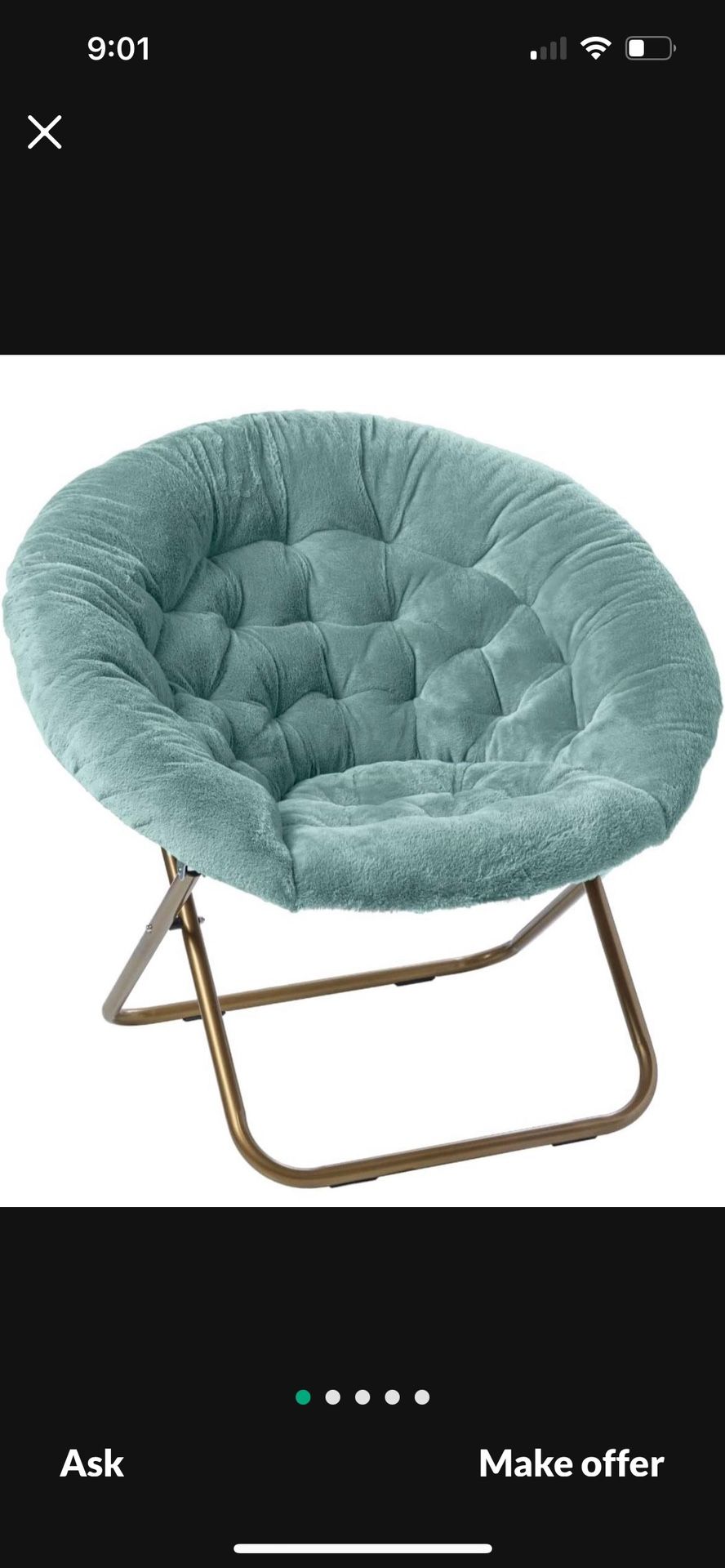 Cozy Chair/Faux Fur Saucer Chair for Bedroom/X-Large