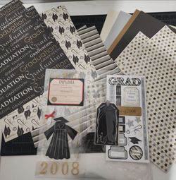 Graduation Scrapbook Paper Kit BNIP