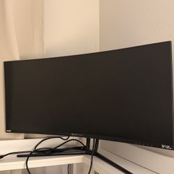 SCEPTRE 35" Ultrawide Curved Quad HD Gaming Monitor Used 120hz Refresh Rate