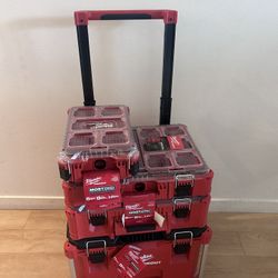 Milwaukee PACKOUT System 4pc set NEW Never Used $400 MSRP