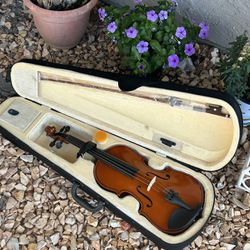New Music Profession Acoustic Violin 3/4 Full Size Natural + Case + Rosin + Bow
