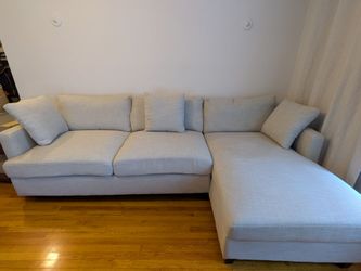 Sectional sofa with chaise lounge- EXTRA DEEP SEAT