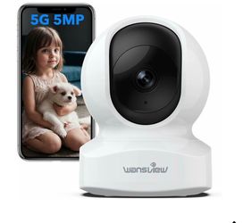 Security Camera, IP Camera, WiFi Home Indoor Camera for Baby/Pet/Nanny, 2 Way Audio Night Vision, Compatible with Alexa, with TF Card Slot and Cloud,