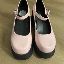 Pink Chunky Heels