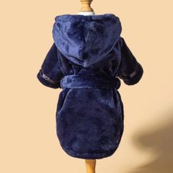 Size XS/S/M Royal Blue Pet Robe Available 