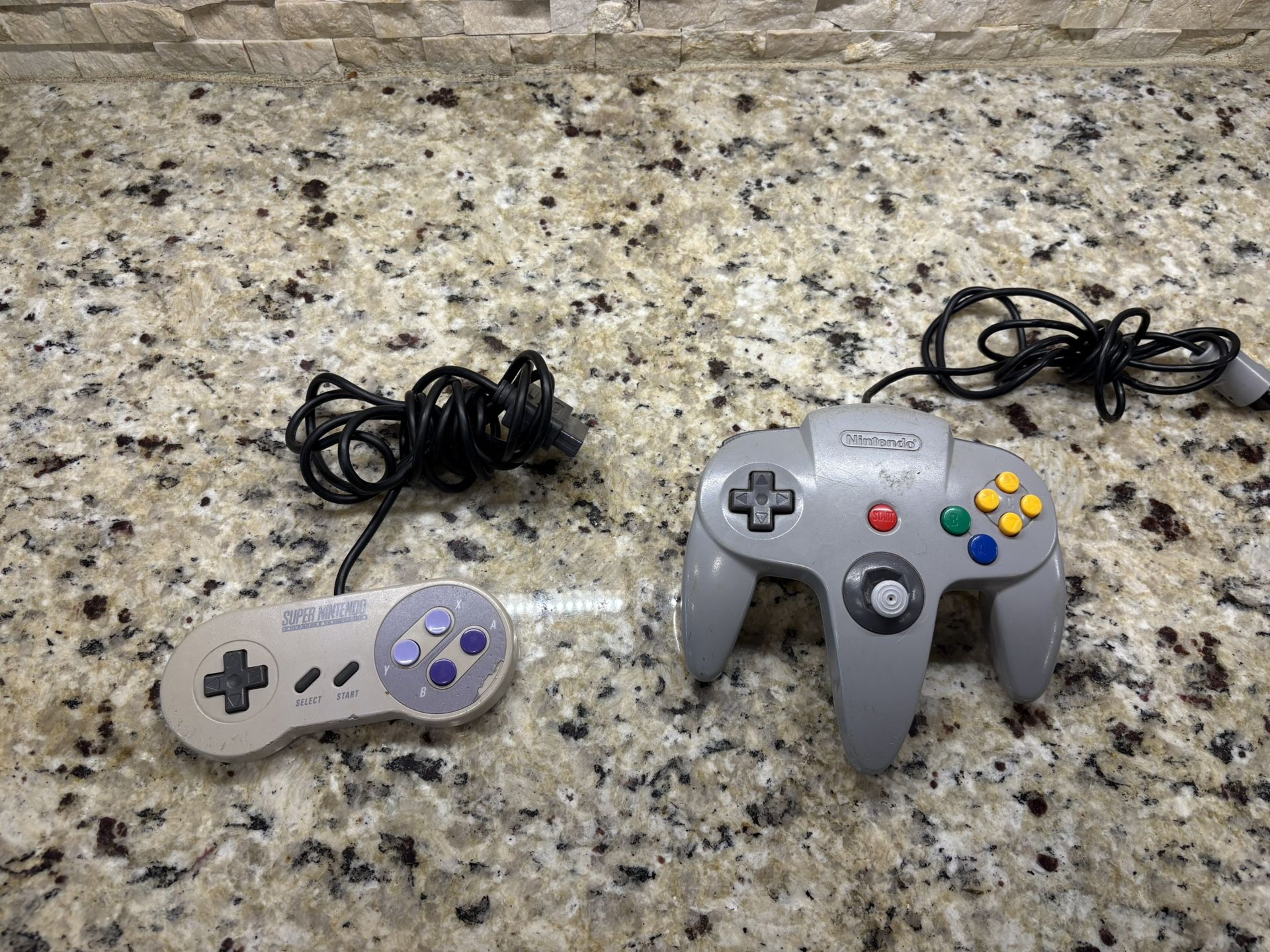 Super Nintendo and N64 Controller FOR PARTS