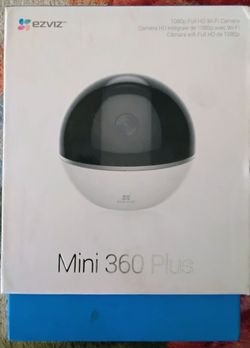 USED EZVIZ Mini 360 Plus HD 1080p Pan, Tilt, Zoom Indoor Home Security Camera, 16GB