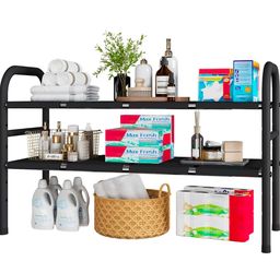 Black Metal Storage Shelf
