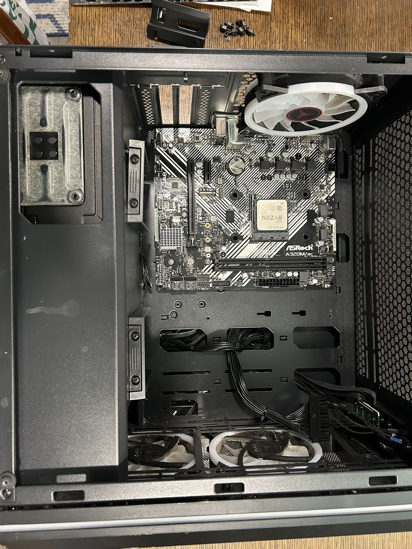 Case, Asrock Mobo, Ryzen 3 3100, 500w PSU For Parts
