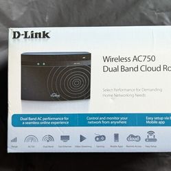 D-Link Wireless AC750 Dual-Band Cloud Router DIR-810L NEW in Open Box NIB