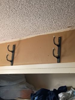 Wall-Mounted Gun Rack Hooks Set of 2