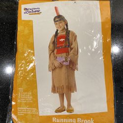 Halloween Girls Costume Running Brook Native American Princess Large (10-12y)