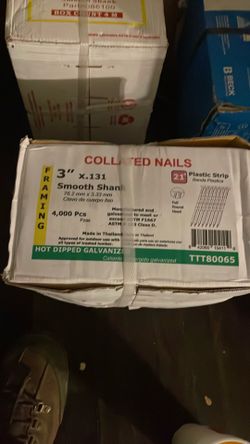 Framing nails 3x.131 smooth shank 4,000 pcs
