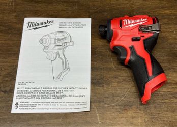Milwaukee M12 Subcompact Brushless 1/4 in. Impact Driver