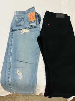 Levi's Jeans Bundle – Light Wash Distressed & Black