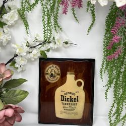 Vintage George Dickel Tennessee Sour Mash Whiskey Wooden Wall Plaque