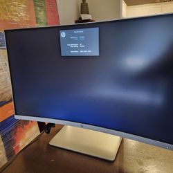 27" curved computer monitor HP hstnd-9411-a complete with power cable