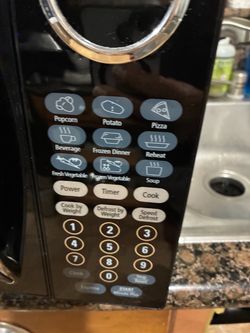 Black Countertop Microwave Oven