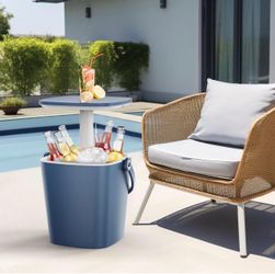 Outdoor Cooler Table with pop up Top