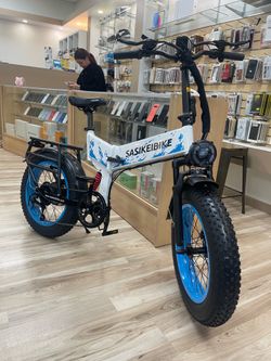 Sasikibike Folding Electric Bike 35MPH ebike Financing $49 Down Payment