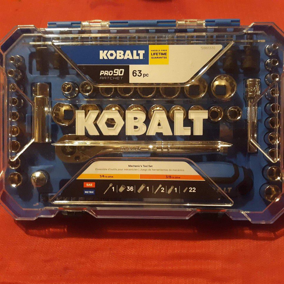 Kobalt Pro90 Rachet 63pc Mechanics Tool Set