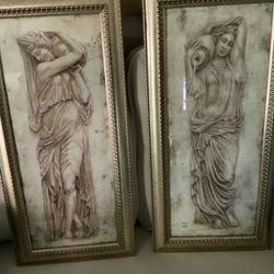 2 Pictures Trimmed In Gold 