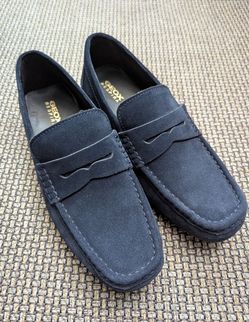 Men's Blue Suede Driving Loafers EU 42 US 9