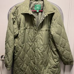 Green Quilted Jacket Nearly New 