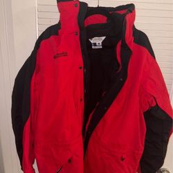 Columbia Red & Black Winter Jacket