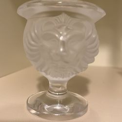 Lalique Crystal “Teté de Lion” Cigarette Holder/Candle holder/Lighter