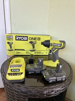 Ryobi 18V Cordless 1/4 in. Hex Impact Driver w/ 2x Batteries And Charger / NEW