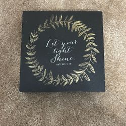 Let You Light Shine Matthew 5:16 Wood Board 