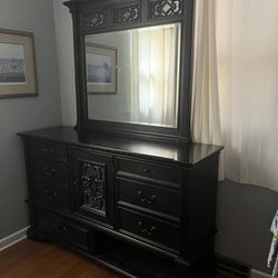 Free Large Dresser,  Mirror And Bedside Table/ Cabinet 