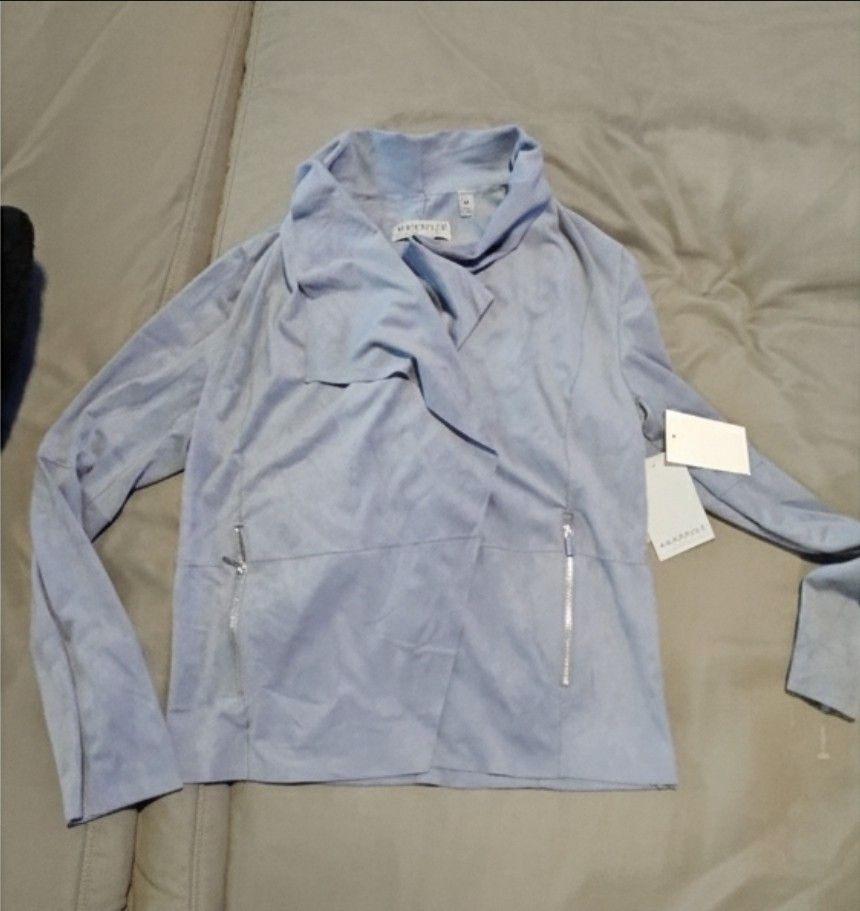 NWT Bagatelle Collection Faux Suede Draped Jacket - Size M