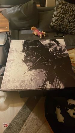 Death Vader Distressed Canvas Art