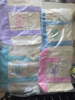 Trader Joe's Mini Canvas Tote Bags with Zipper