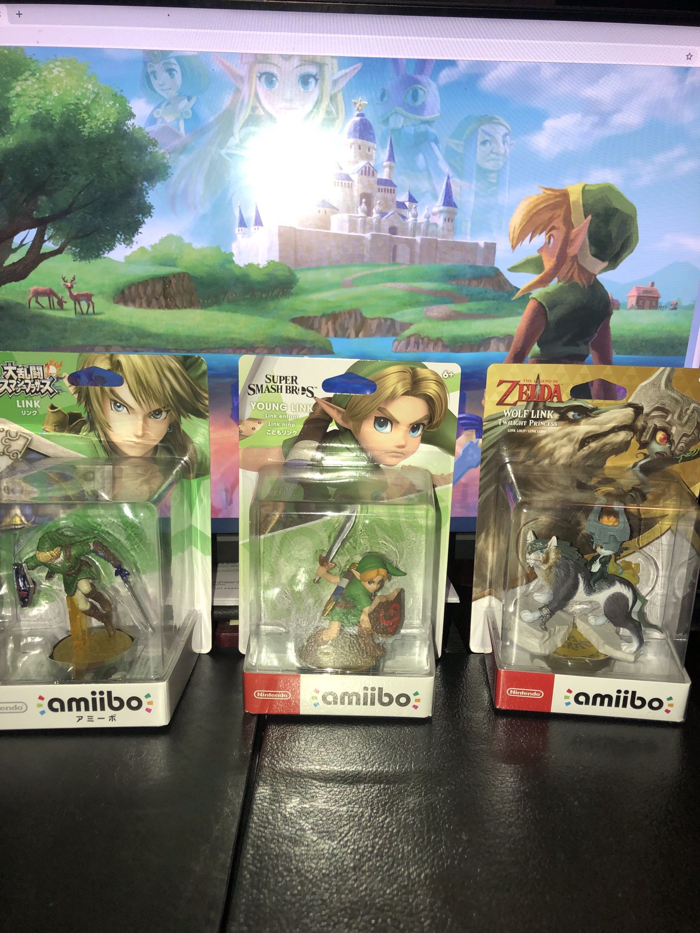 (3) Nintendo amiibo Figure Bundle Lot Zelda Link 3DS - Wii U - Switch- Wow !!!