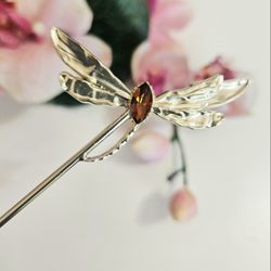 Dragonfly women's ladies hair pin stick wand gift