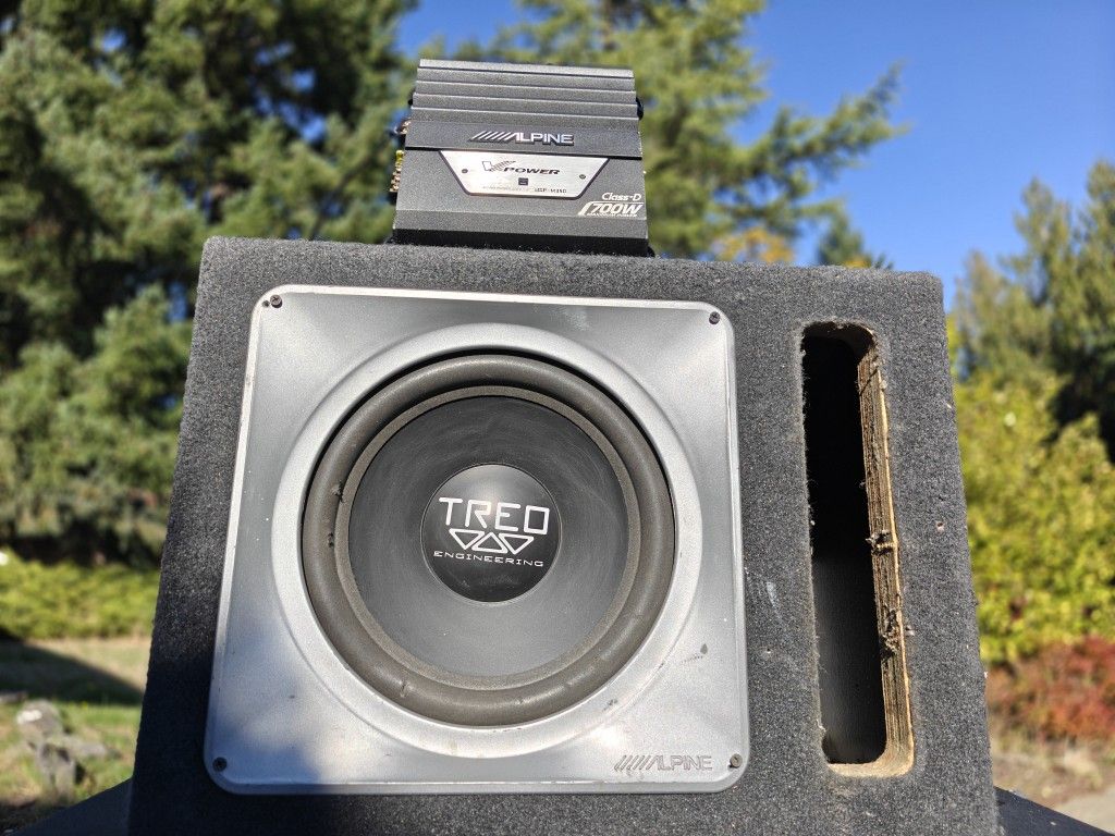 Treo 12" Sub With 700w Alpine Amp And Box