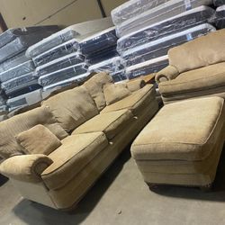 fabric sofas set 3 pieces 