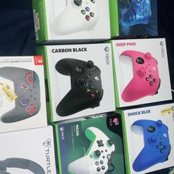 Xbox Controllers, Switch Controller, TB Headset 