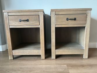Two wooden night stands