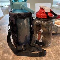 64oz Plastic Water Sports Bottles 5.00 For Both