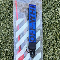 Off White Keychain Blue 