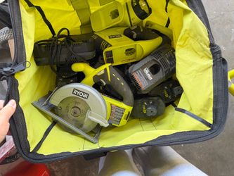 Ryobi tools and bag