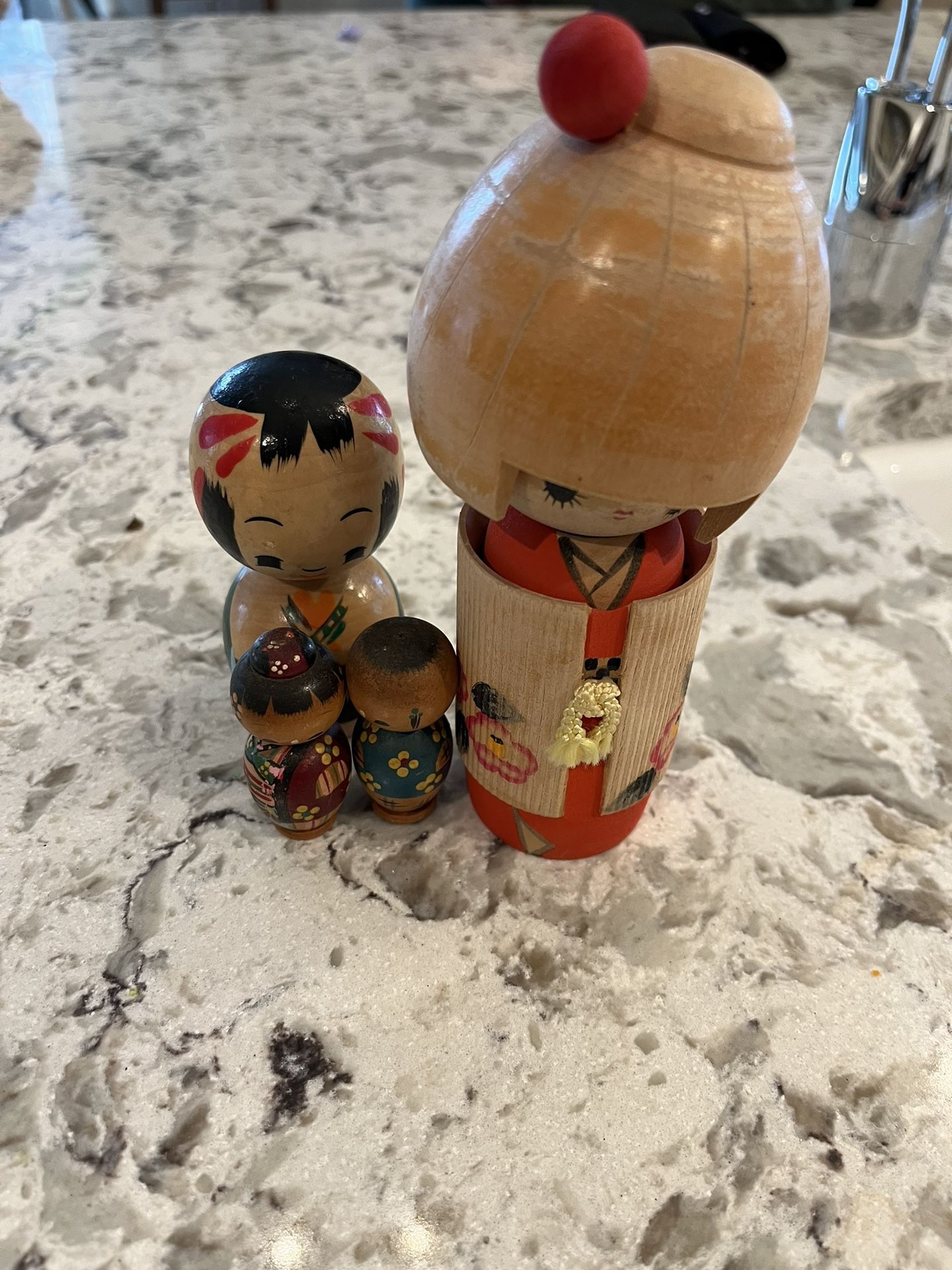Japanese Antique Dolls Set Of 4