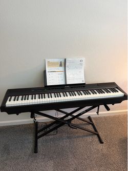 Donner DEP-20 Beginner Digital Piano 88 Key Full Size Weighted Keyboard, Portable Electric Piano with Sustain Pedal, Power Supply with Stand