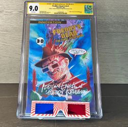 Freddy's Dead 3D w/ 3D Glasses - signed by Robert Englund CGC 9.0 Signature Series