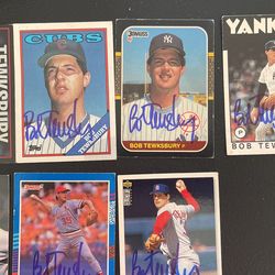 Bob Tewksbury Signed Cards (7)
