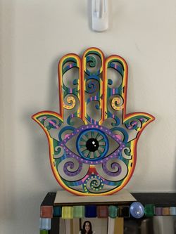 wood hamsa